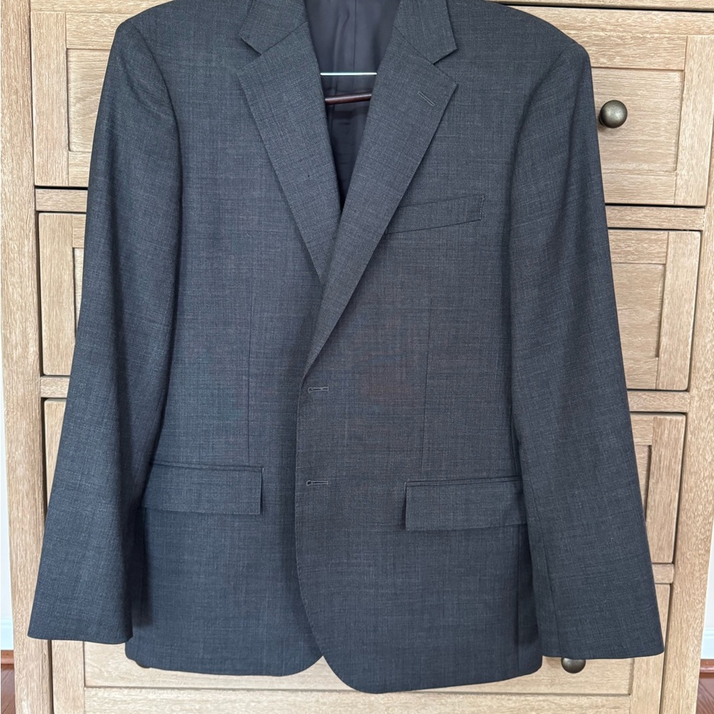 J. Crew Crosby Collection Gray Worsted Wool Mens Suit